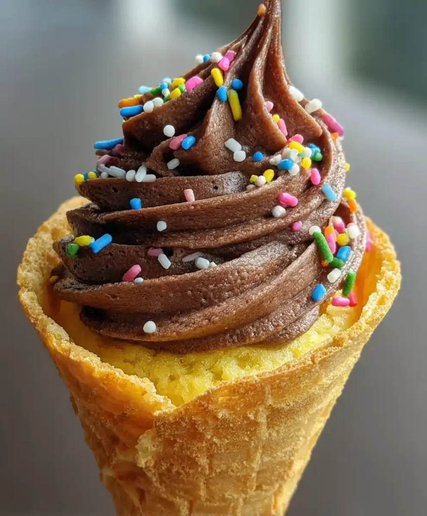 Cupcake Cone Recipes With Chocolate Frosting