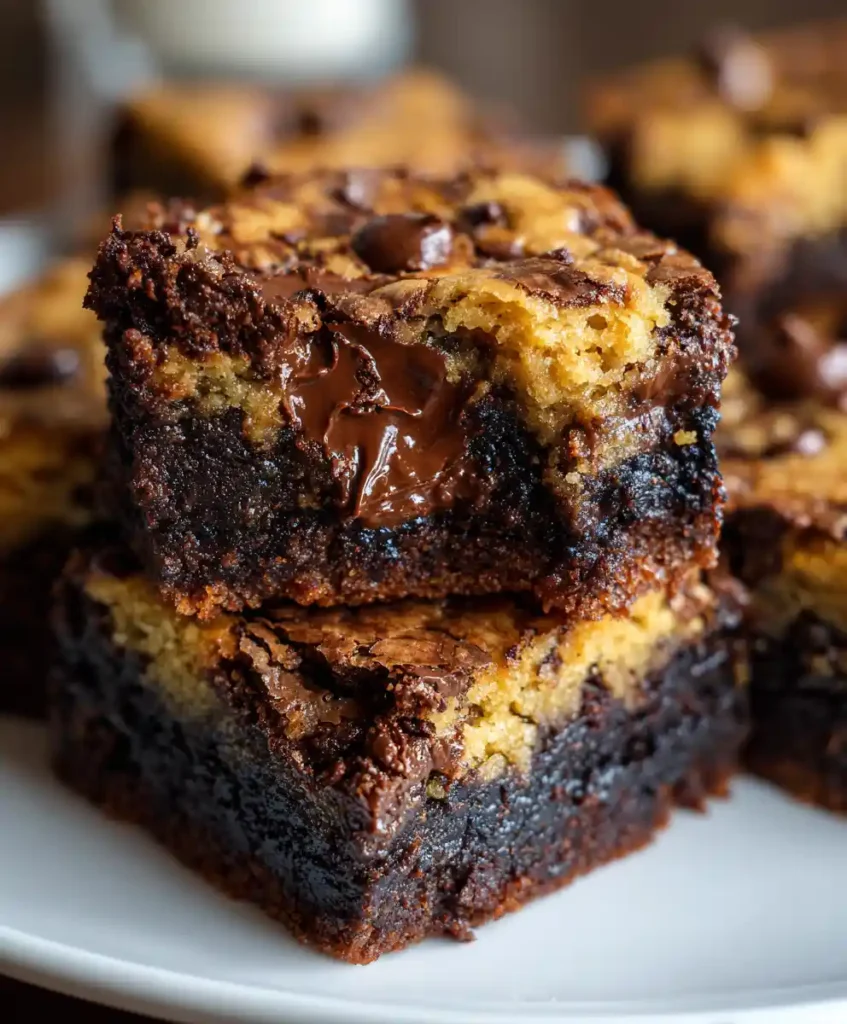 Bake the Best Fudgy Brookie Recipe with Cookie Dough Layer: Easy Family Dessert Perfection! 2 Fudgy Brookie Recipe With Cookie Dough Layer Recipe
