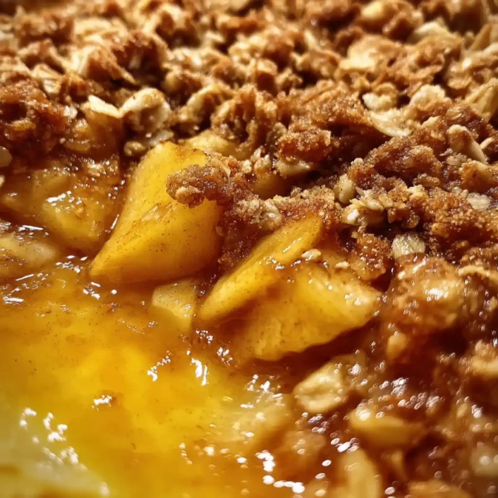 Warm Apple Dessert Recipe With Cinnamon Crumble