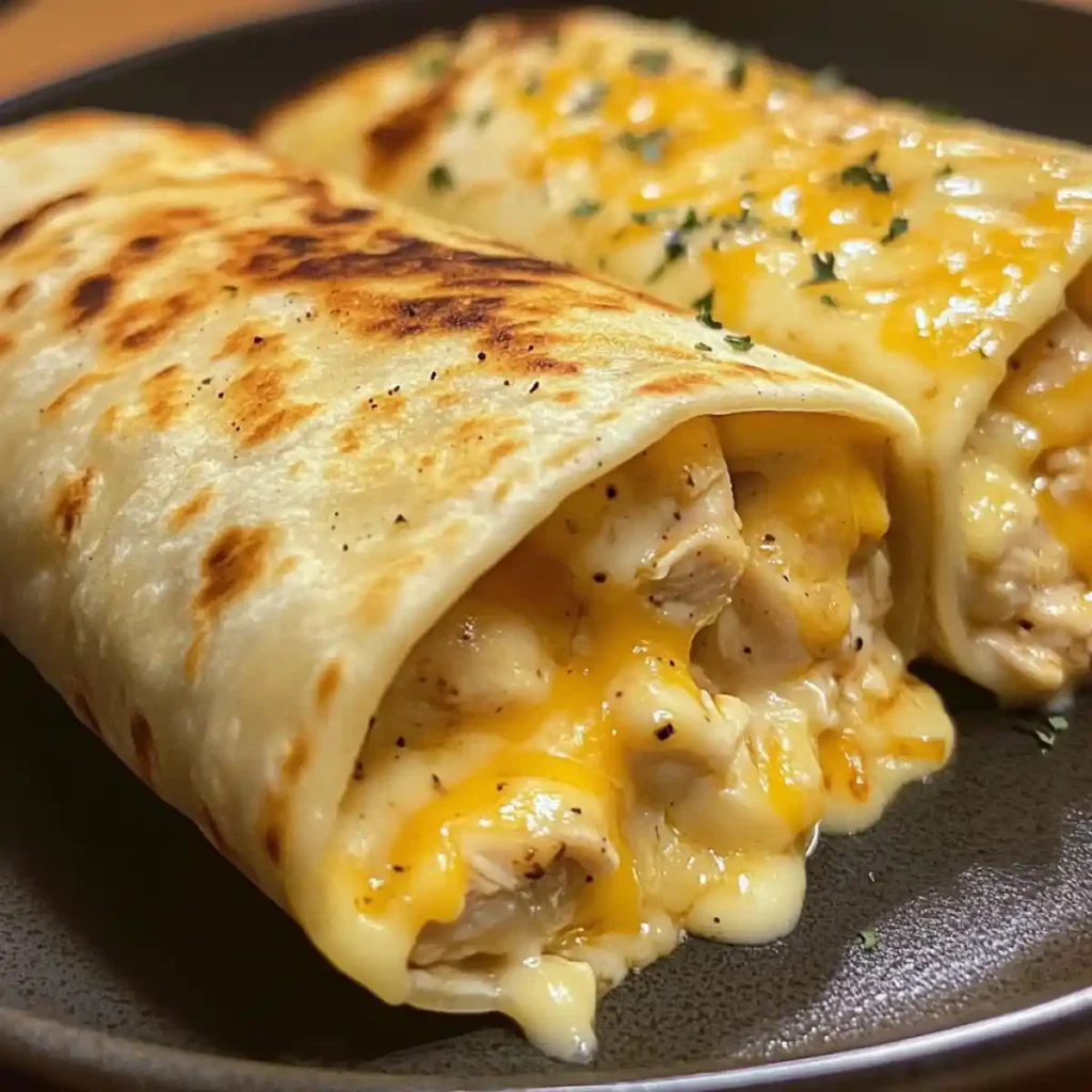 Cheesy Garlic Chicken Wraps Recipe (20-Min Meal) 13 Cheesy Garlic Chicken Wraps