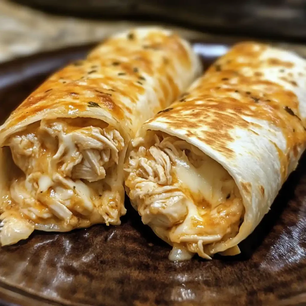 Cheesy Garlic Chicken Wraps Recipe (20-Min Meal) 12 Cheesy Garlic Chicken Wraps Recipe