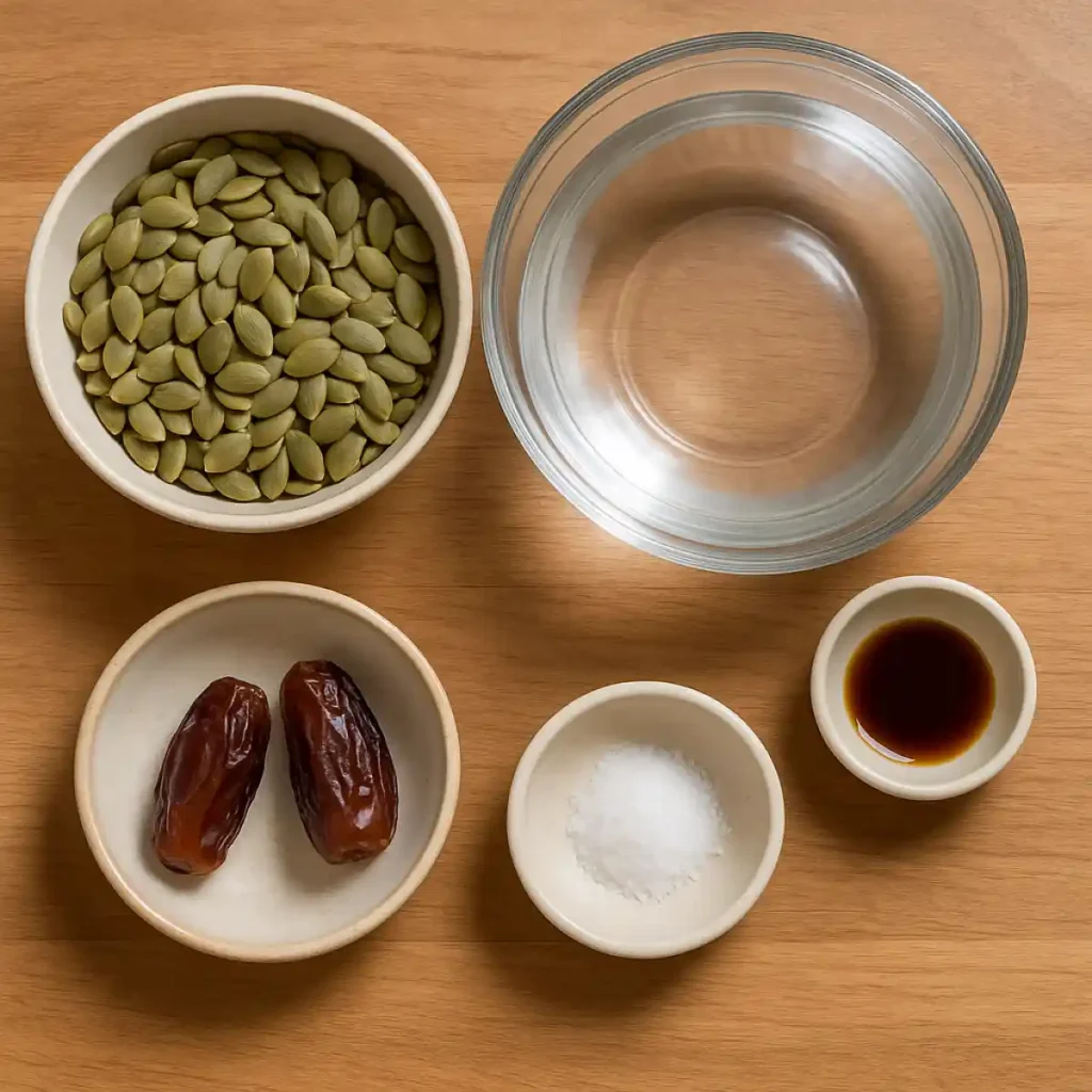 Pumpkin Seed Milk Recipe: Amazing Dairy-Free Alternative 2 Pumpkin Seed Milk Recipe Ingredients