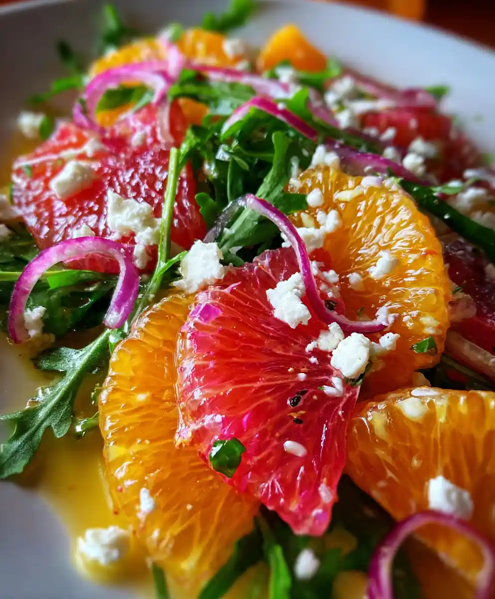 Cara Cara Orange Salad with Feta and Arugula