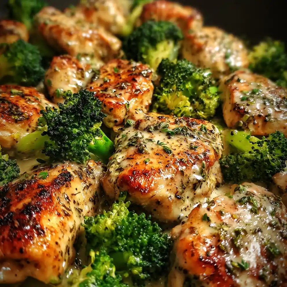Chicken and Broccoli Recipe in Garlic Cream Sauce