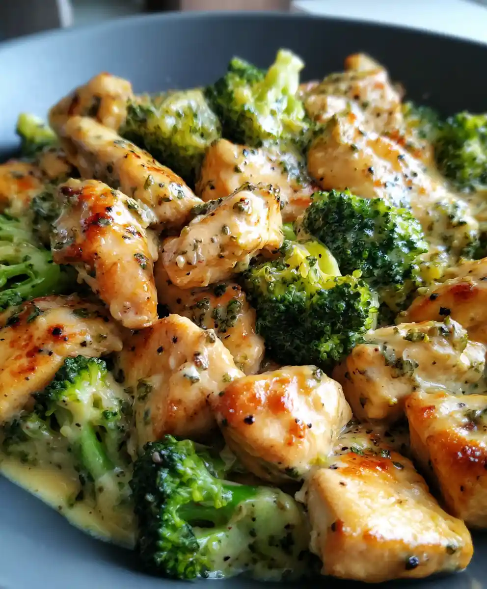 Chicken and Broccoli Recipe in Garlic Cream Sauce