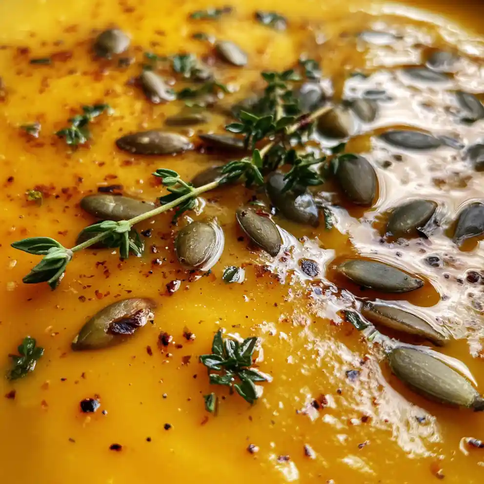 Roasted Butternut Squash Soup with Fresh Herbs