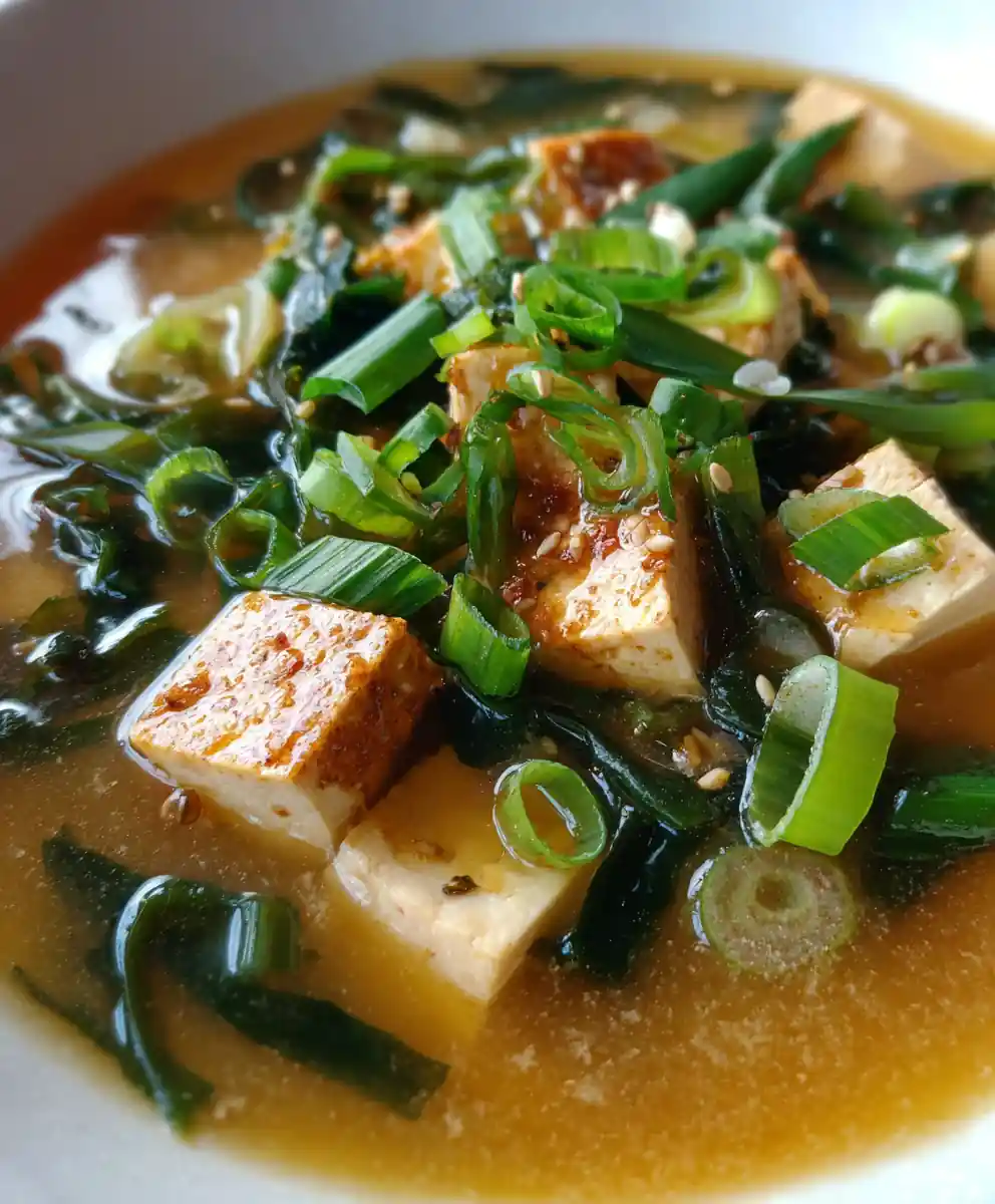 Savory Miso Paste Soup With Tofu And Scallions 7 Savory Miso Paste Soup with Tofu and Scallions