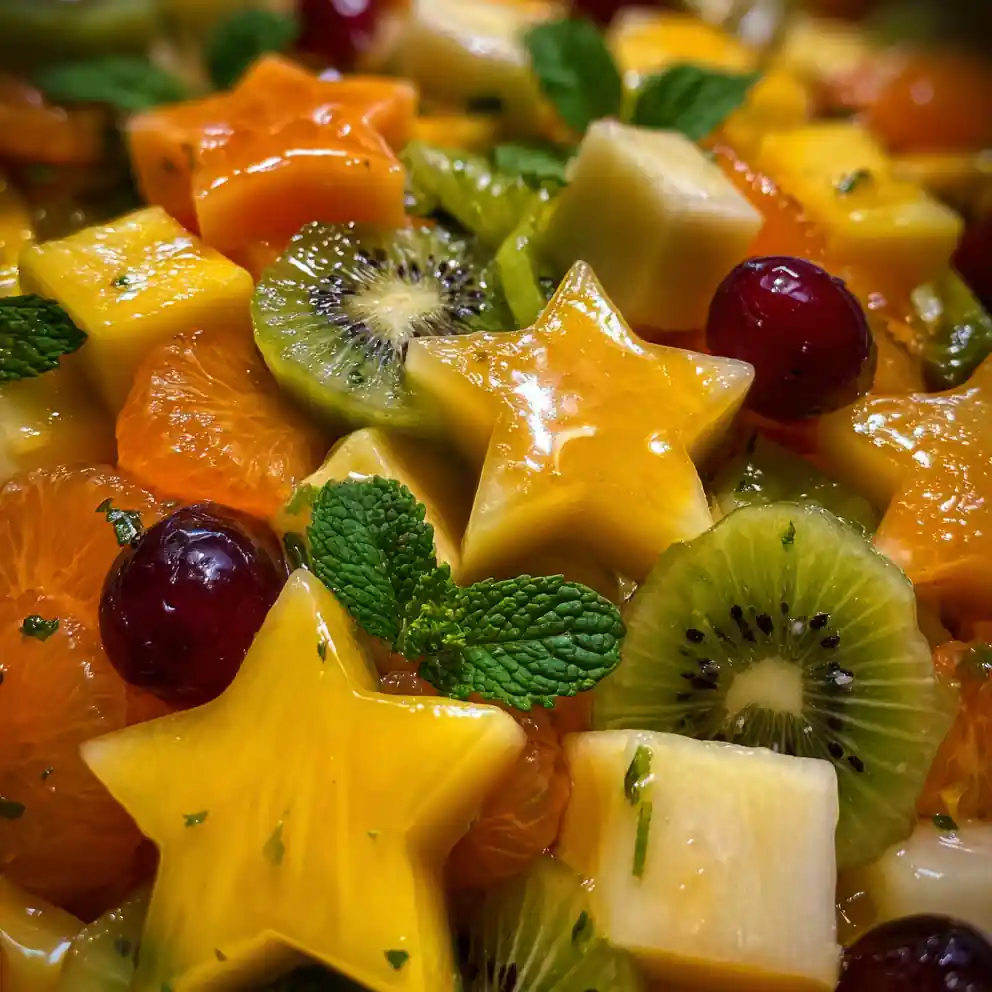 Tropical Star Fruit Salad with Citrus Honey Dressing