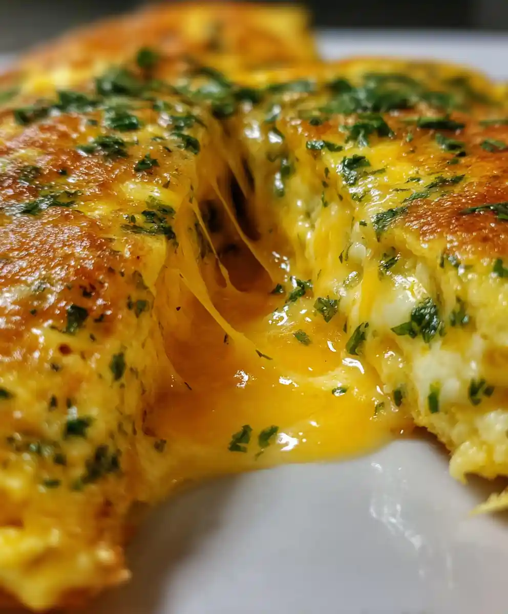cheesy omelette recipe with Fresh Herbs