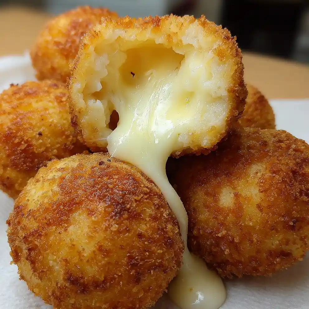 cheesy potato balls recipe with Mozzarella Filling