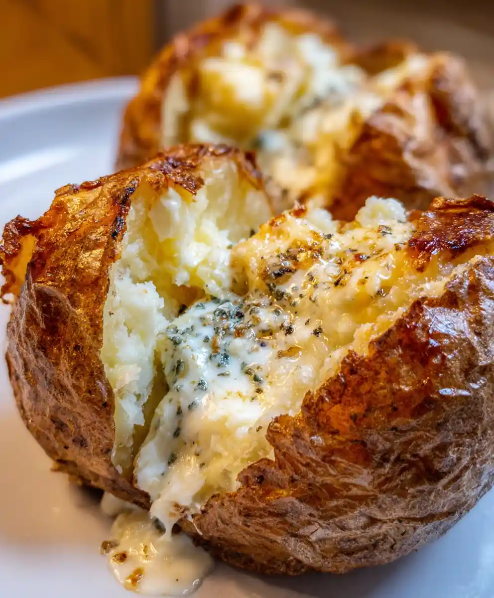 Air Fryer Baked Potato With Garlic Butter 7 Air Fryer Baked Potato with Garlic Butter