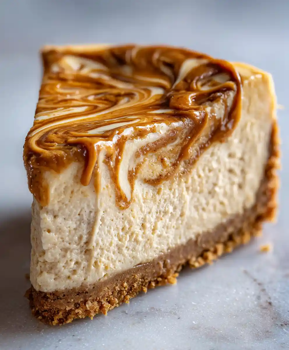 Biscoff Cheesecake With Cookie Butter Swirl 7 Biscoff Cheesecake with Cookie Butter Swirl