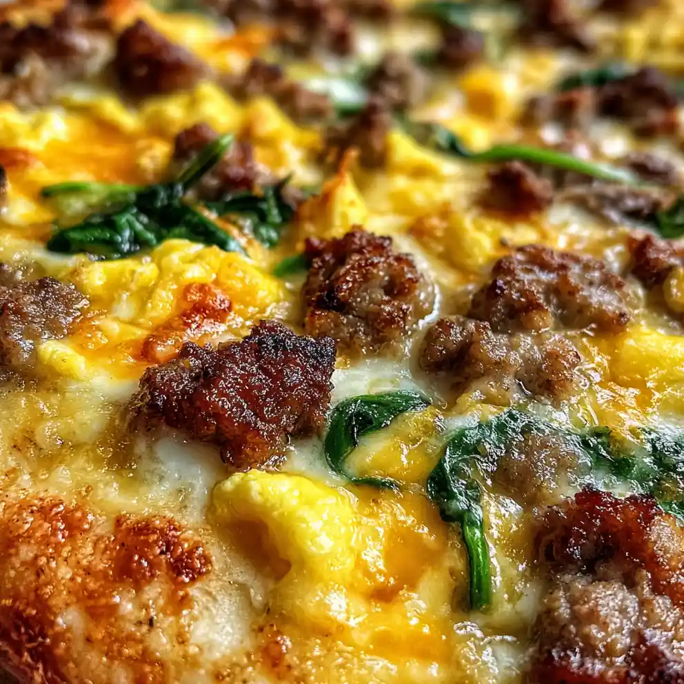 Breakfast Pizza Recipe With Eggs And Sausage (Beef) 6 Breakfast Pizza Recipe with Eggs and Sausage (Beef)