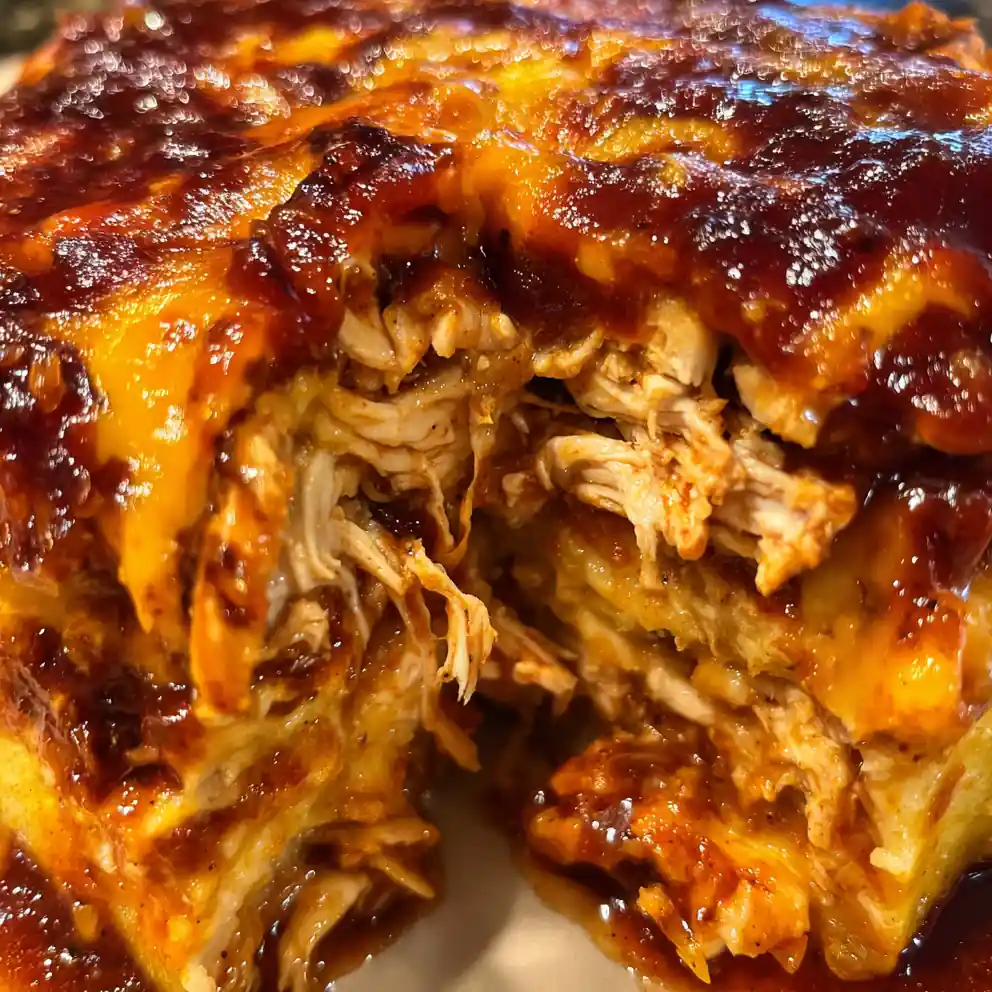 Chicken Enchilada Casserole with Red Sauce