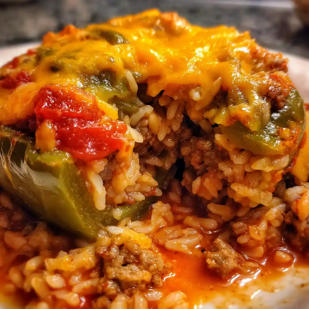 Stuffed Green Pepper Recipe Beef Rice Bake 6 Stuffed Green Pepper Recipe Beef Rice Bake
