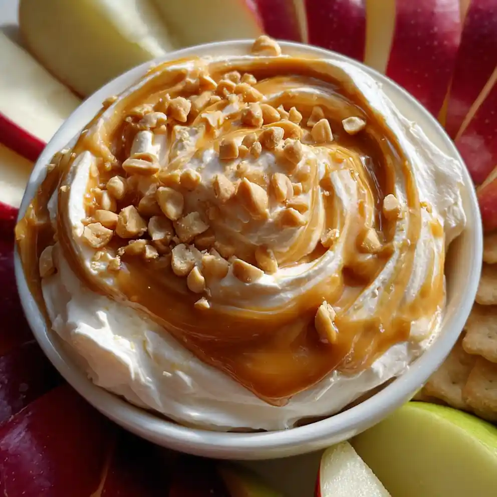 Apple Dip Recipe Caramel Swirl With Crushed Peanuts 6 apple dip recipe Caramel Swirl With Crushed Peanuts