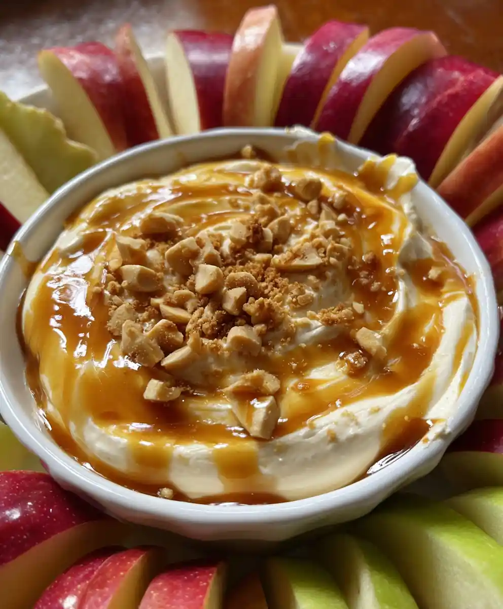 Apple Dip Recipe Caramel Swirl With Crushed Peanuts 7 apple dip recipe Caramel Swirl With Crushed Peanuts