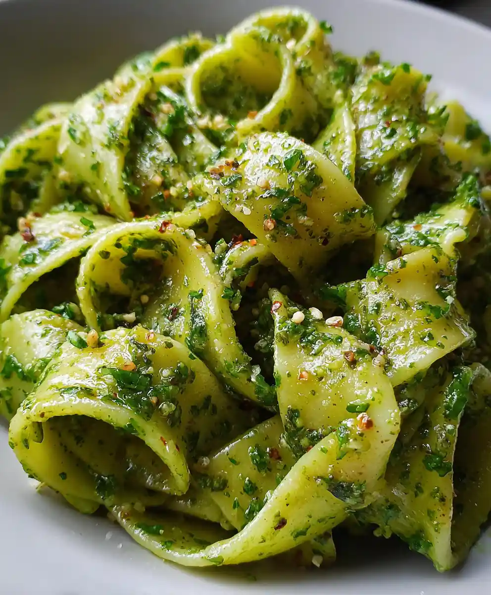 Basil Pesto Pasta Recipe Emerald Ribbon Toss 7 basil pesto pasta recipe Emerald Ribbon Toss