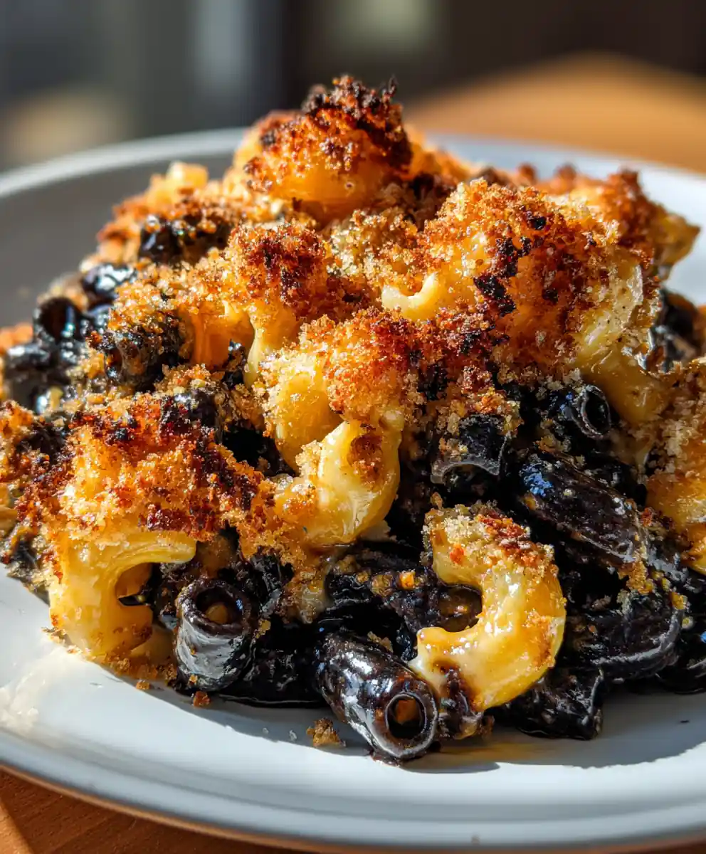 black mac and cheese recipe With Charred Breadcrumb Crown