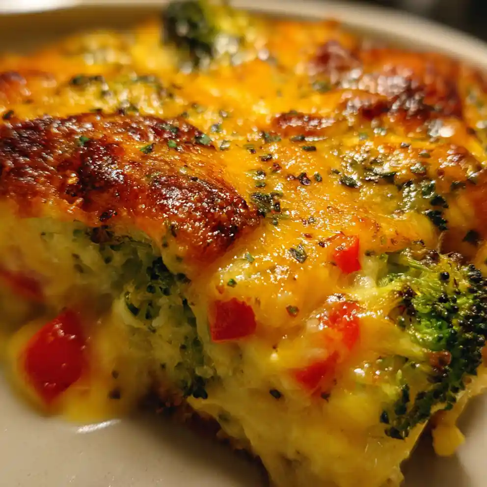Broccoli Bake Recipe With Cheddar Melt And Red Pepper 6 broccoli bake recipe With Cheddar Melt And Red Pepper