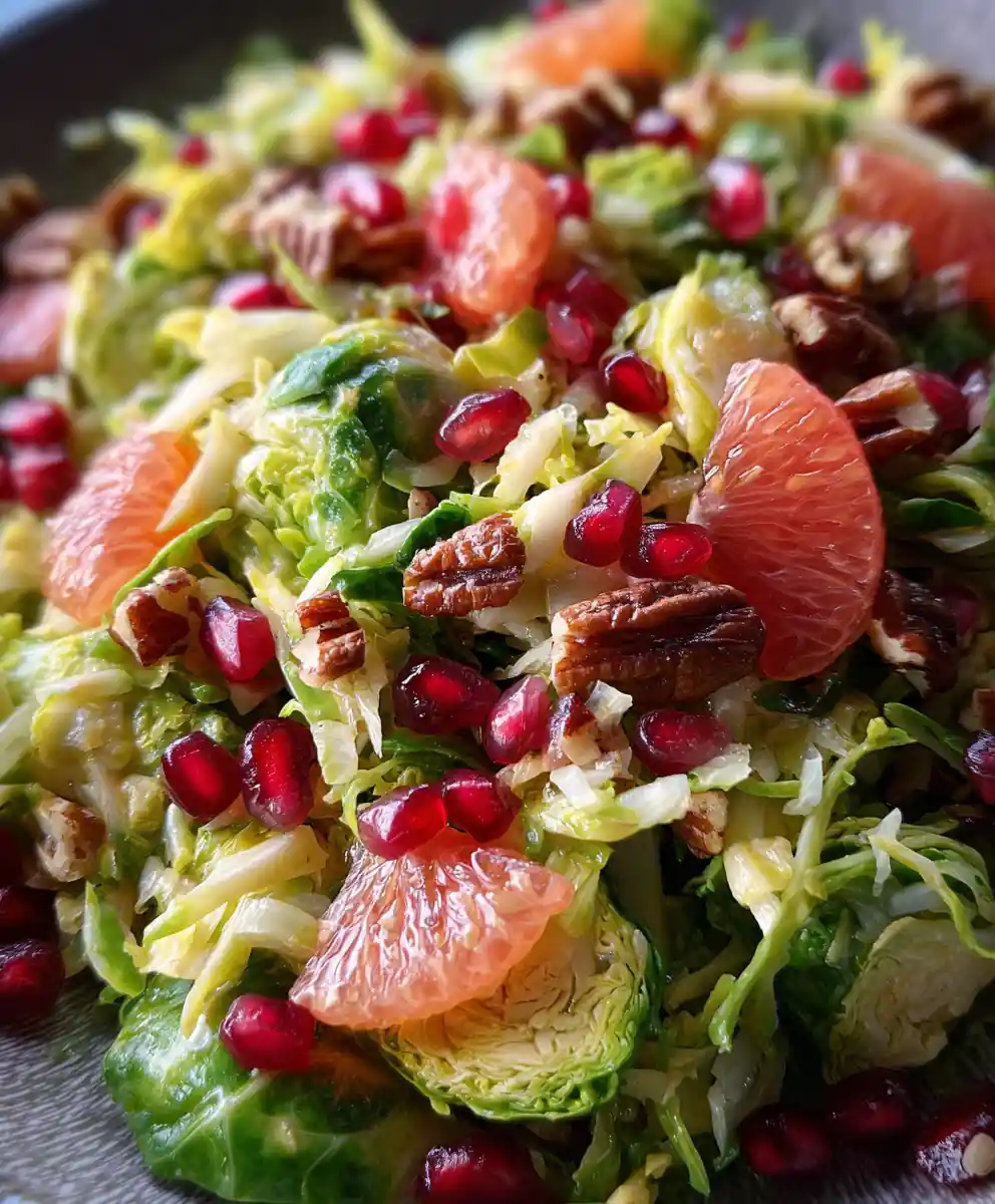 brussel sprout salad recipe With Pink Grapefruit And Pomegranate Jewels