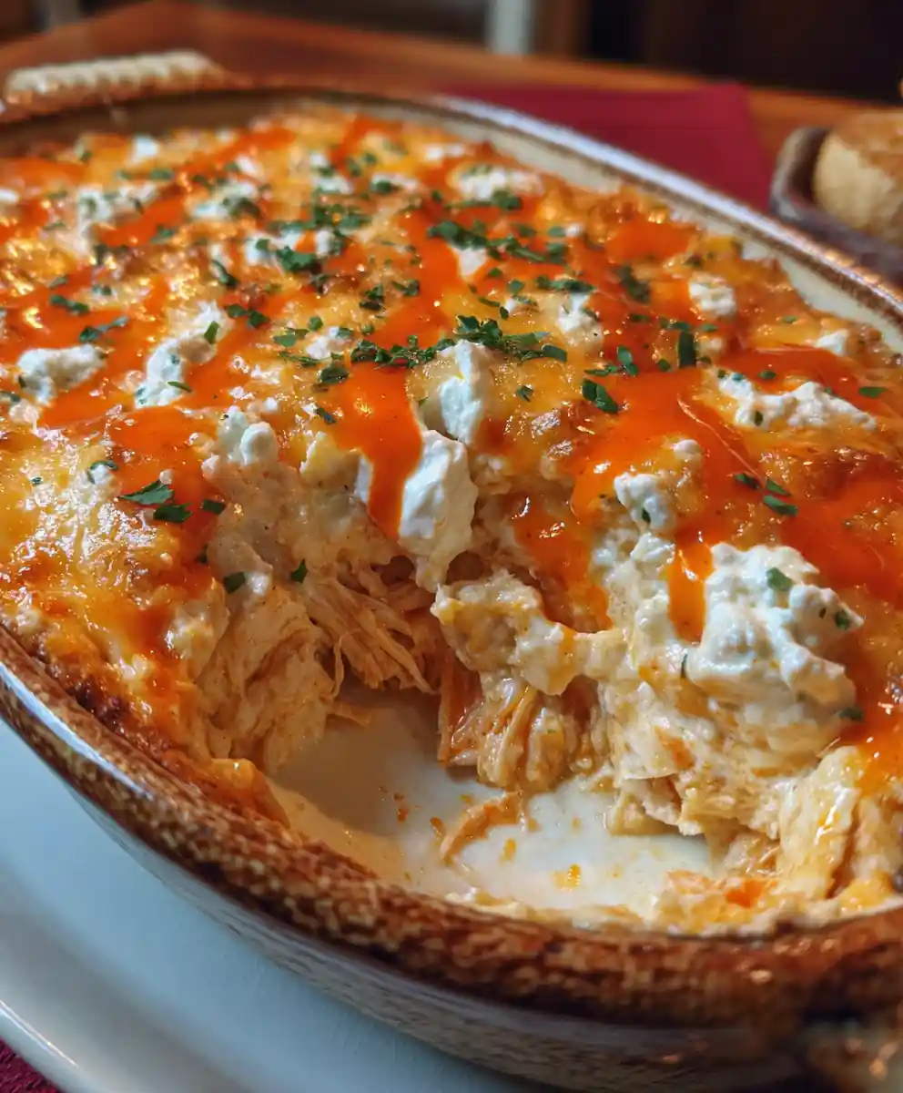 Buffalo.Chicken Dip Recipe With Fire-Orange Swirl 7 buffalo.chicken dip recipe With Fire-Orange Swirl