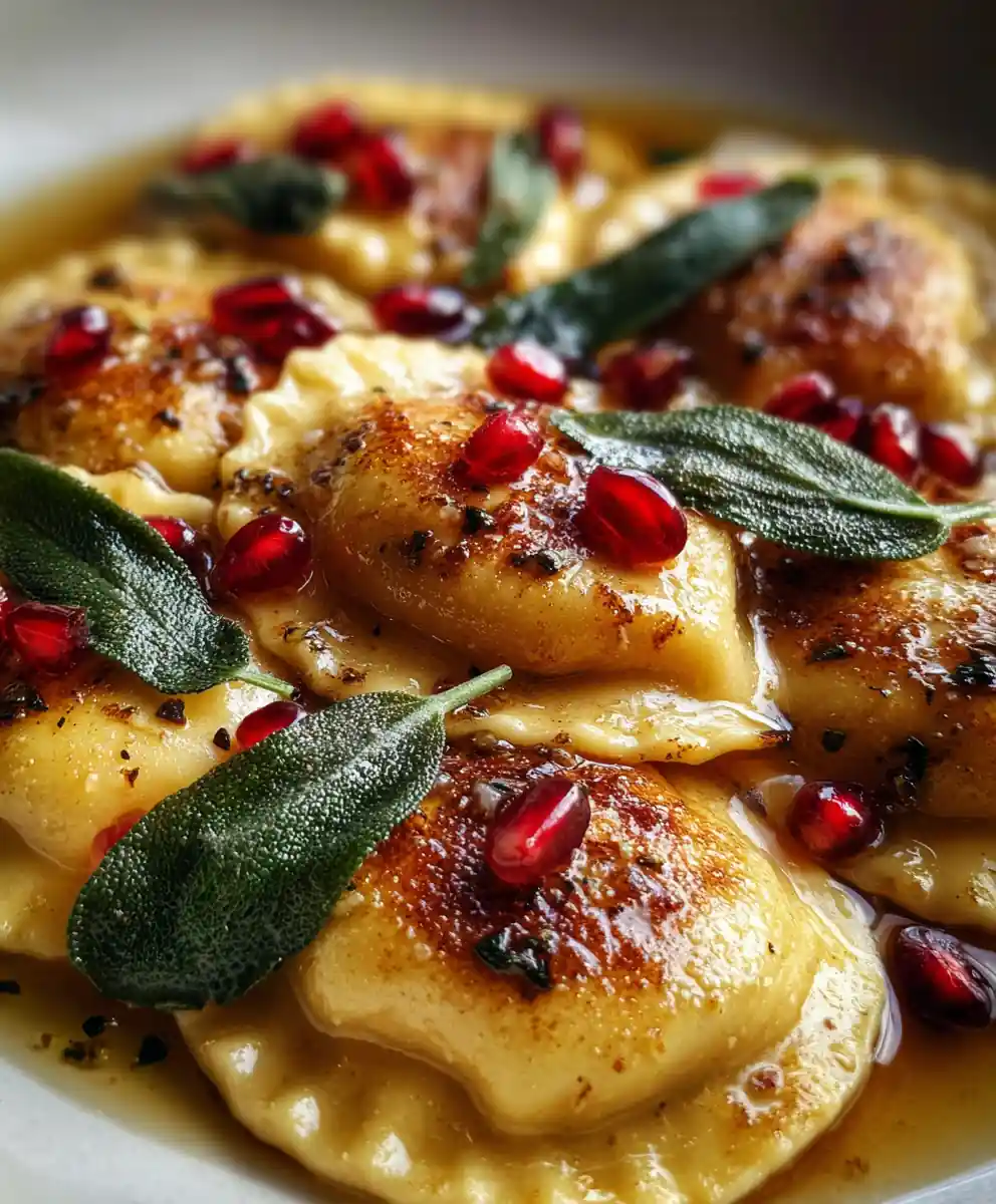 Butternut Squash Ravioli Recipe With Sage Brown Butter And Pomegranate 7 butternut squash ravioli recipe With Sage Brown Butter And Pomegranate