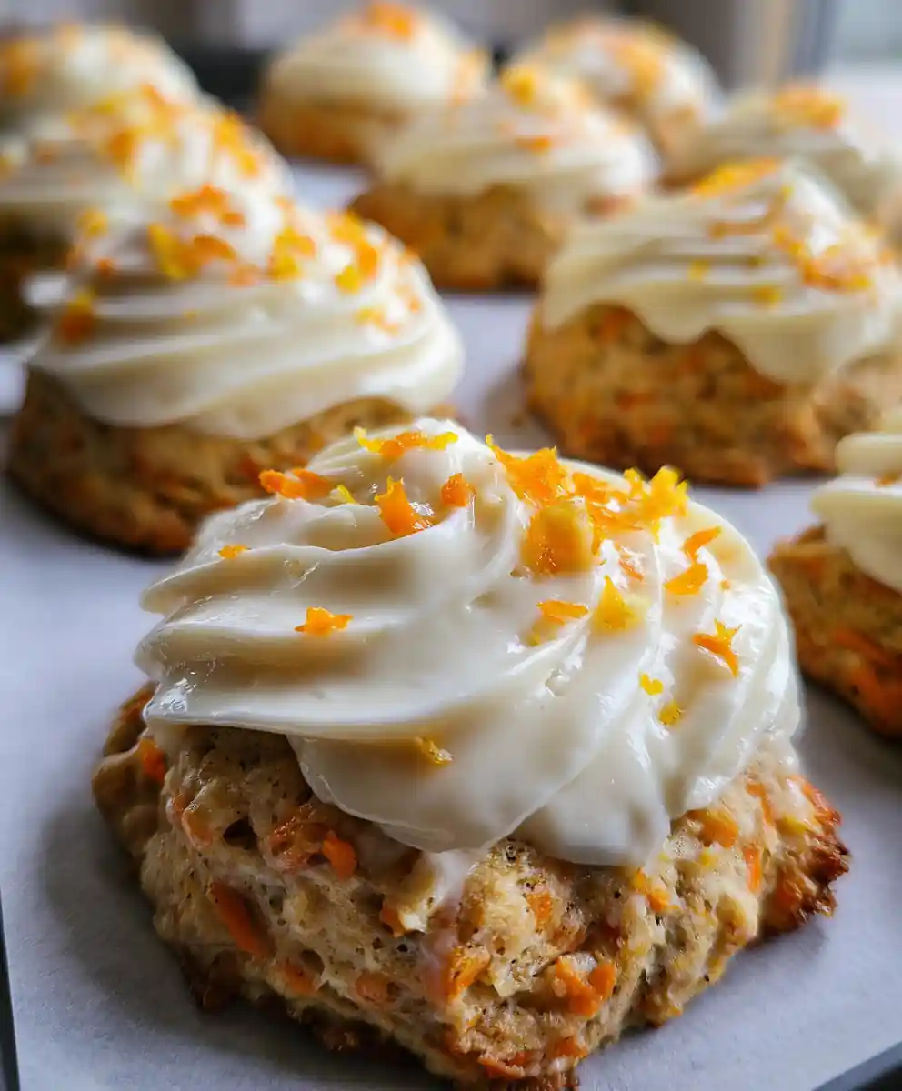 carrot cake cookies recipe Cream Cheese Swirl Orange Specks