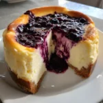 Cheesecake Recipe Baked Burnished Top With Blueberry Ribbon 1761426365.6340942