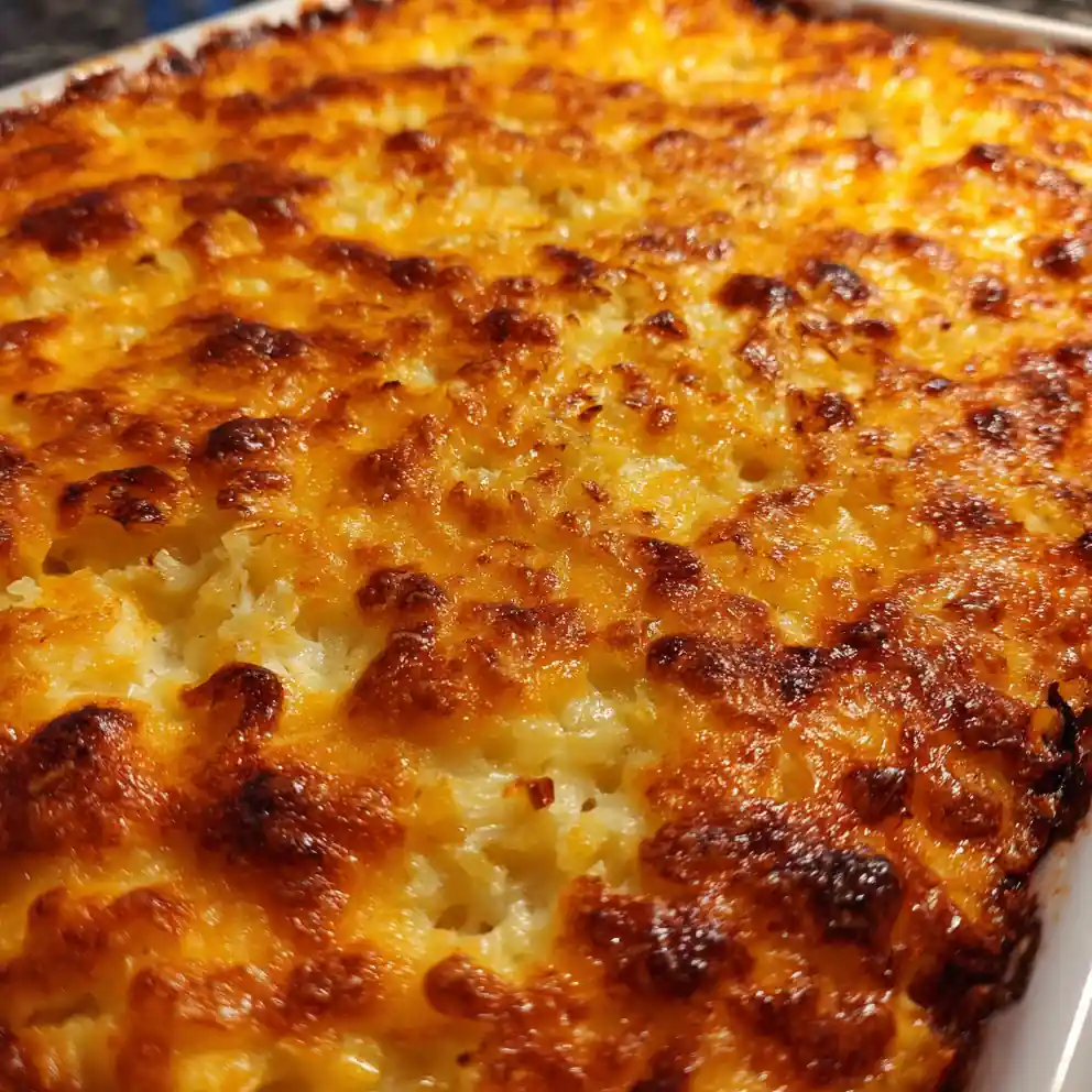 cheesy hashbrown casserole recipe With Golden Cheddar Top