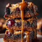 Chocolate Chip Cookie Bars Recipe Salted Caramel Mosaic With Cherry Jewels 1761402816.595642