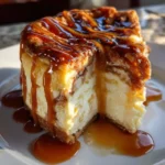 Cinnamon Roll Cheesecake Recipe Swirled Cinnamon Ribbon With Caramel Drip 1761408126.9076567