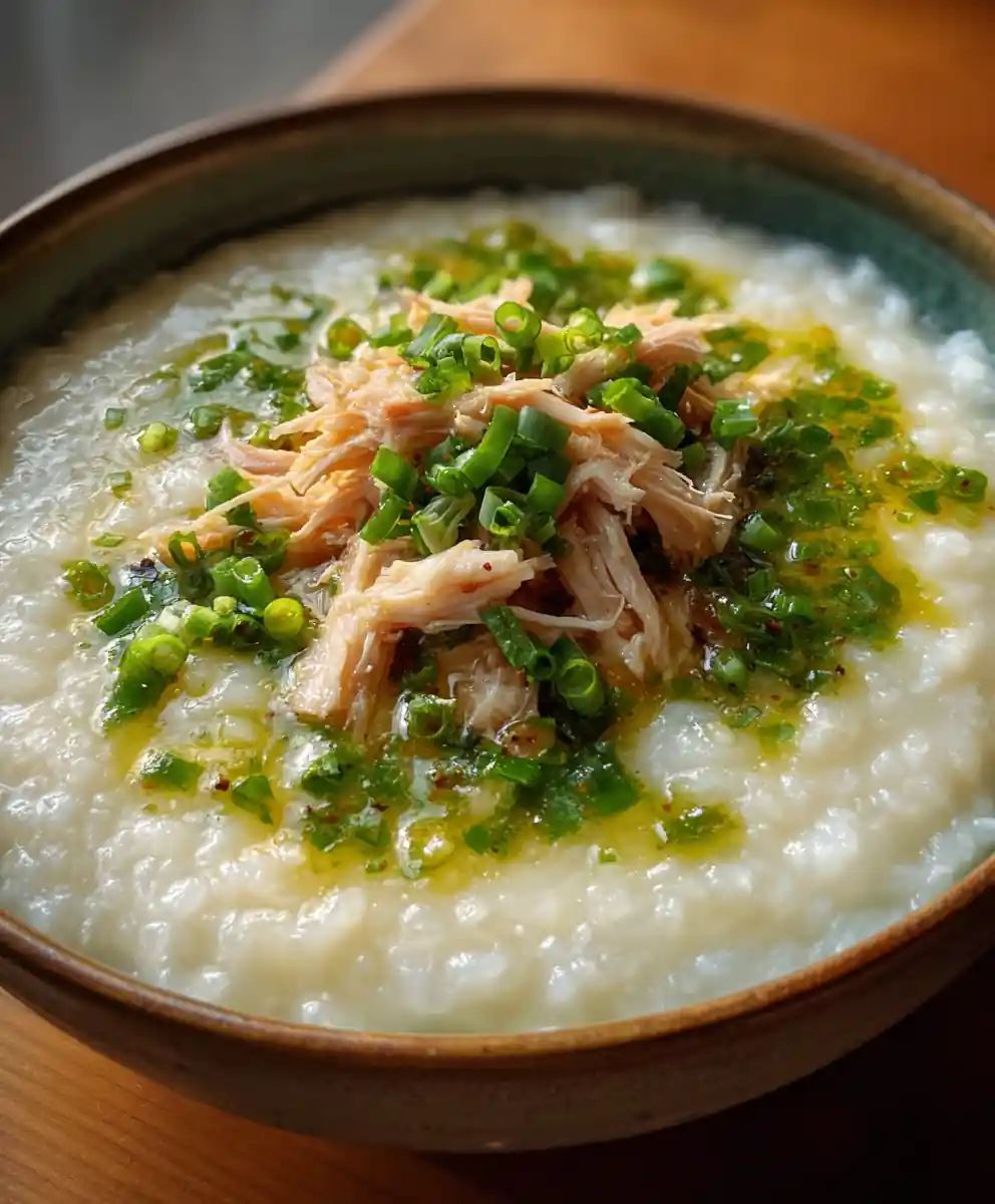 Congee Recipe With Jade Scallion-Ginger Oil 7 congee recipe With Jade Scallion-Ginger Oil