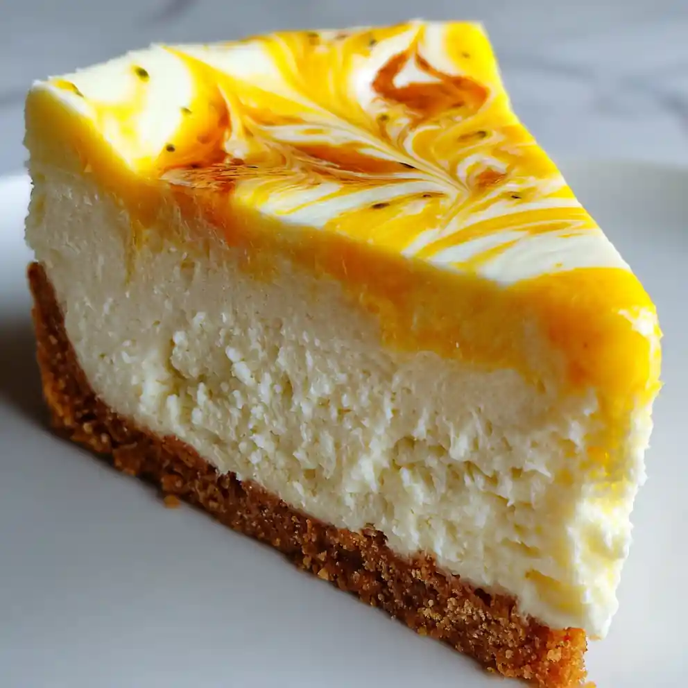 Creamy Cheesecake Recipe With Passionfruit Marbling 6 creamy cheesecake recipe With Passionfruit Marbling