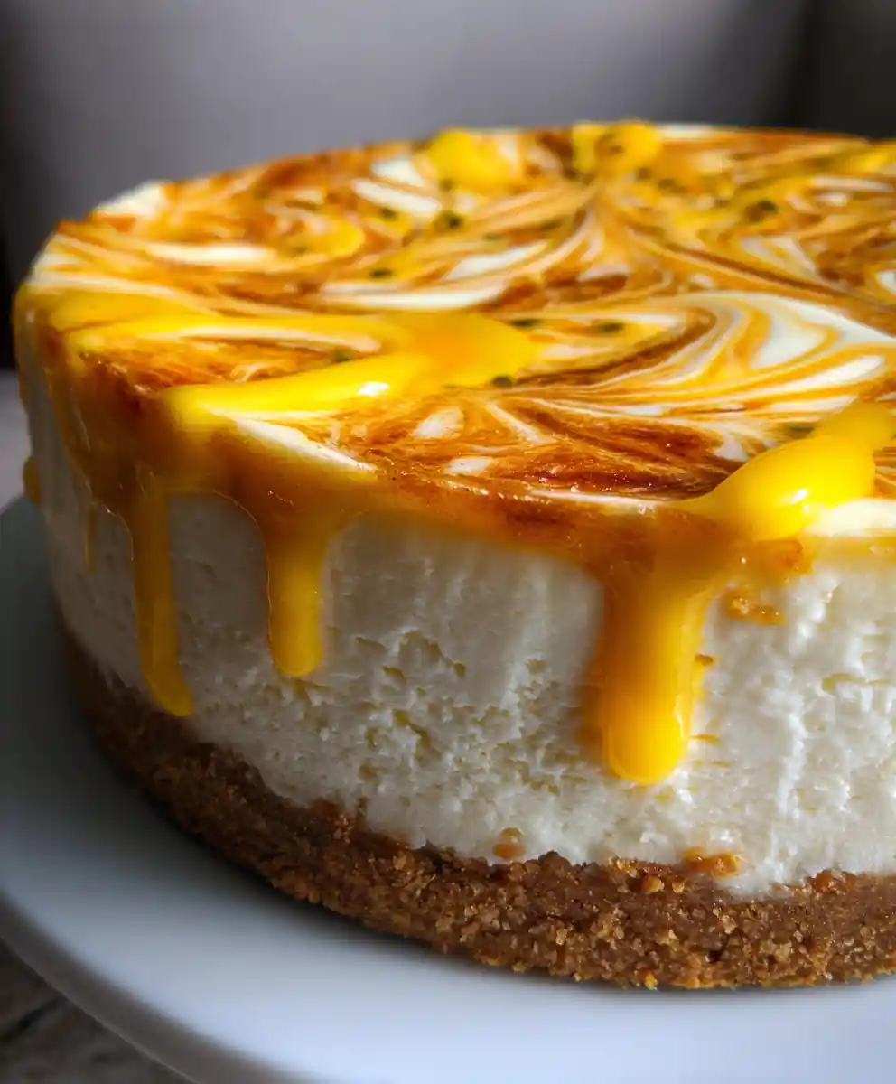 Creamy Cheesecake Recipe With Passionfruit Marbling 7 creamy cheesecake recipe With Passionfruit Marbling