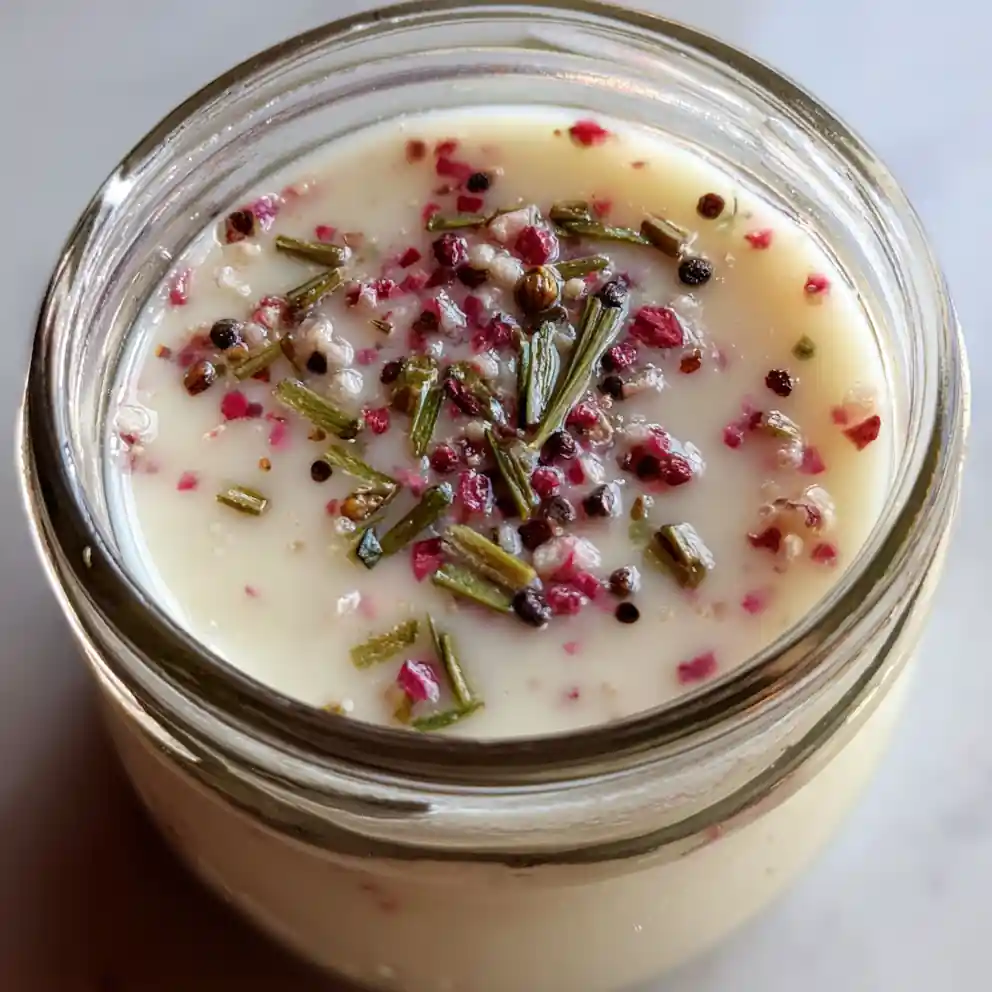 creamy italian dressing recipe With Pink Peppercorn Speckles