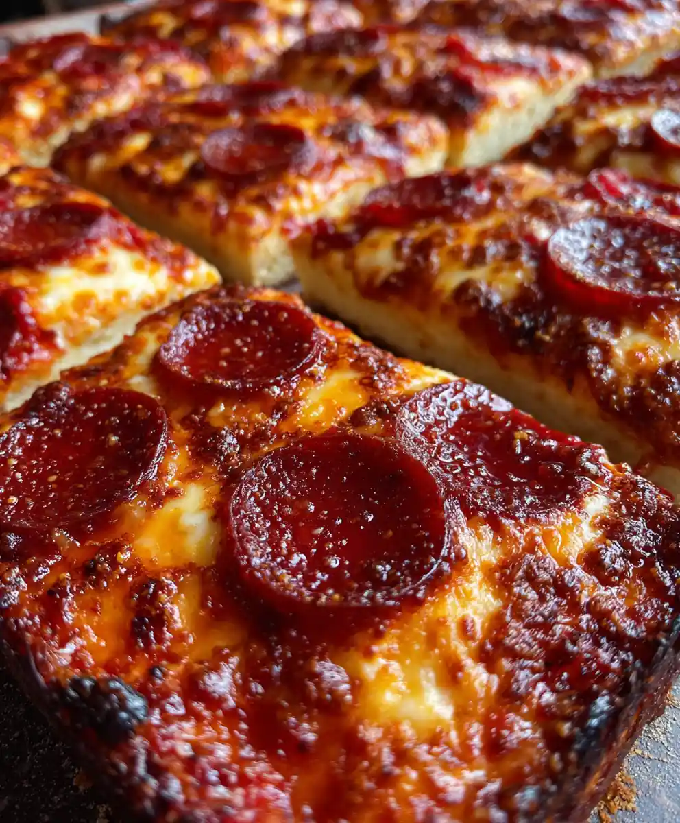 Detroit Style Pizza Recipe With Crimson Edge Caramel 7 detroit style pizza recipe With Crimson Edge Caramel
