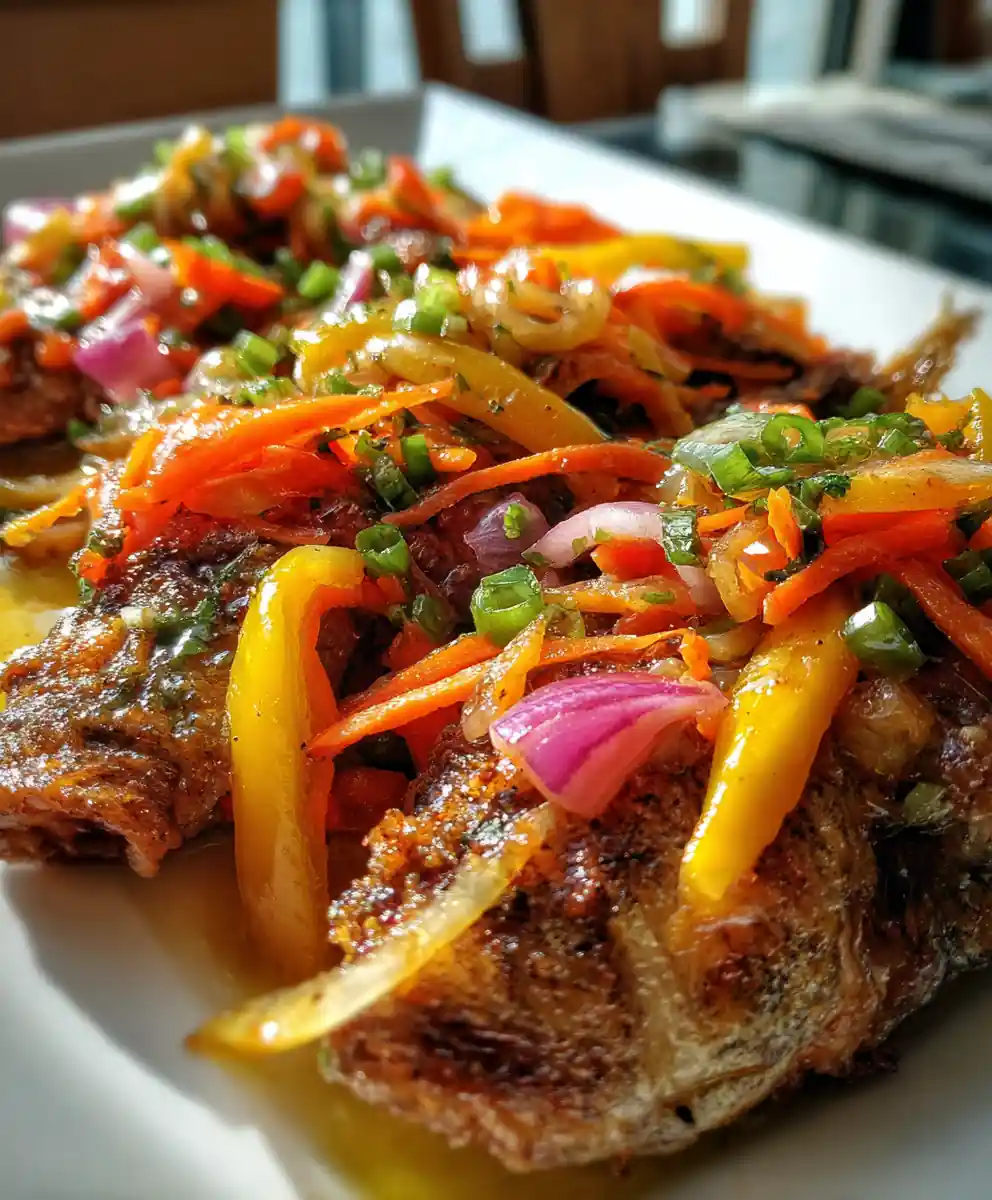 Escovitch Fish Recipe With Sunrise Pepper Medley 7 escovitch fish recipe With Sunrise Pepper Medley
