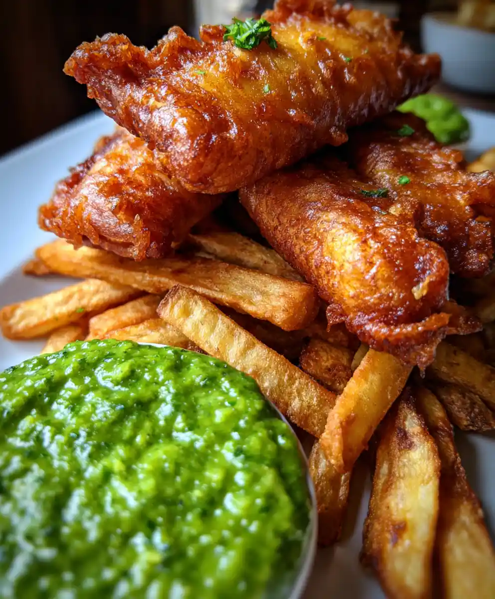 Fish And Chips Recipe With Pea-Mint Green Smash 7 fish and chips recipe With Pea-Mint Green Smash