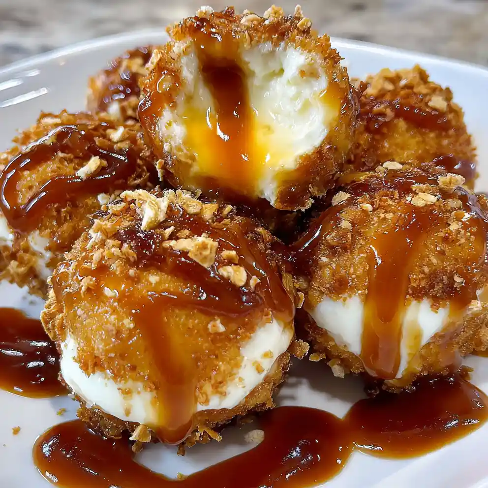Fried Ice Cream Recipe With Cinnamon Crunch And Caramel Ribbon 6 fried ice cream recipe With Cinnamon Crunch And Caramel Ribbon