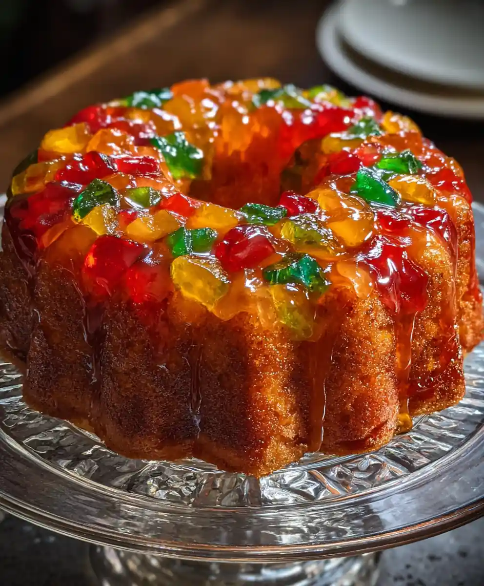 fruit cocktail cake recipe Confetti Fruit Glaze