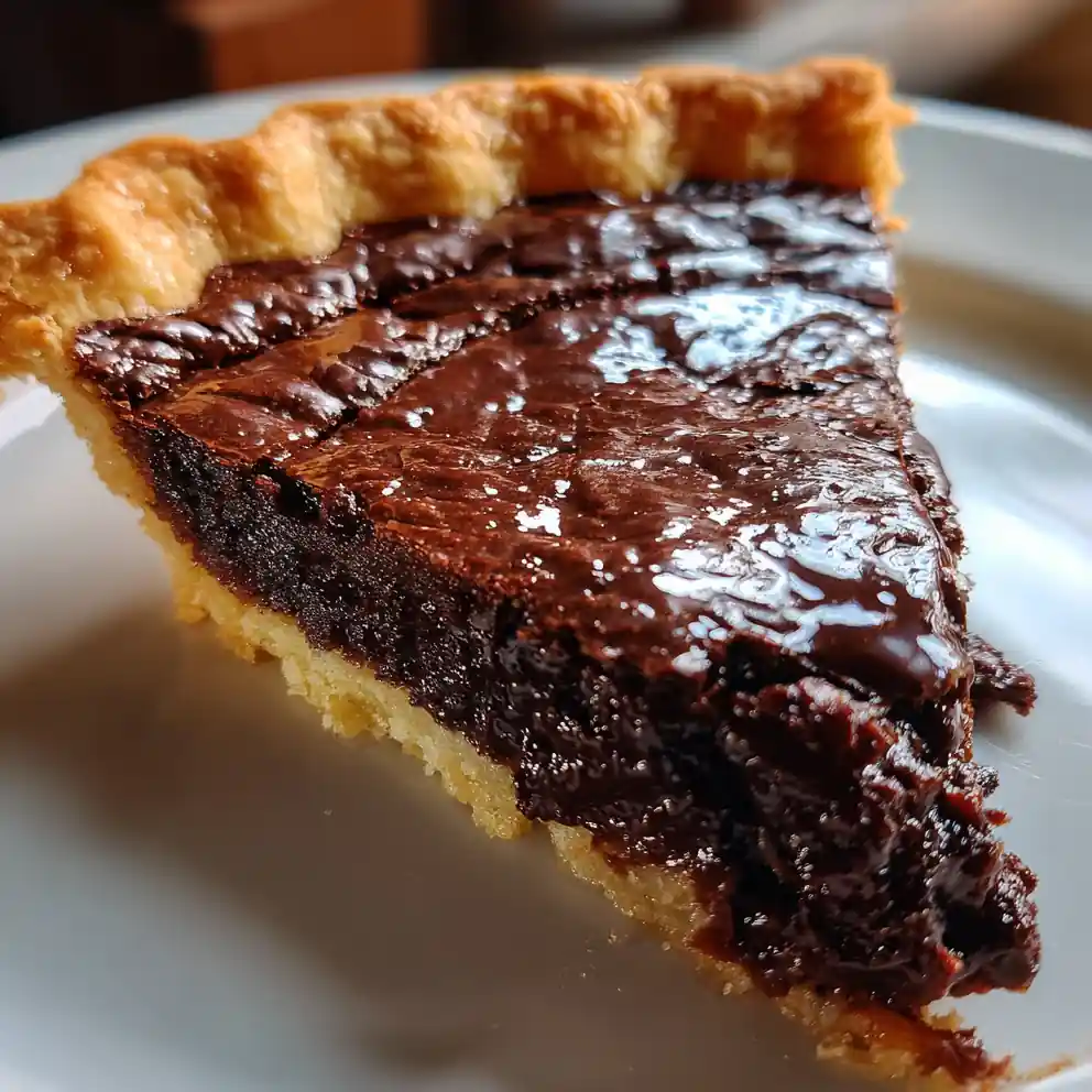 fudge pie recipe With Glossy Chocolate Pool