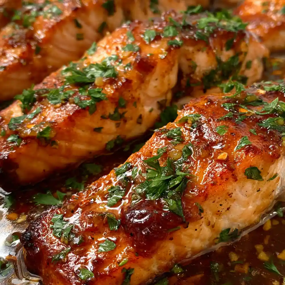 Garlic Butter Salmon Recipe With Lemon-Paprika Gloss 6 garlic butter salmon recipe With Lemon-Paprika Gloss