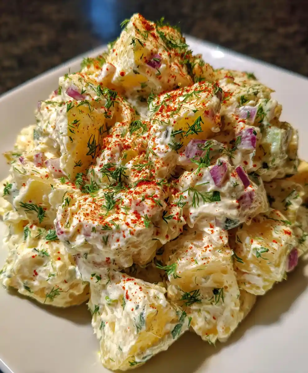 hellmann's potato salad recipe Dill Pickle Studded with Paprika Dust