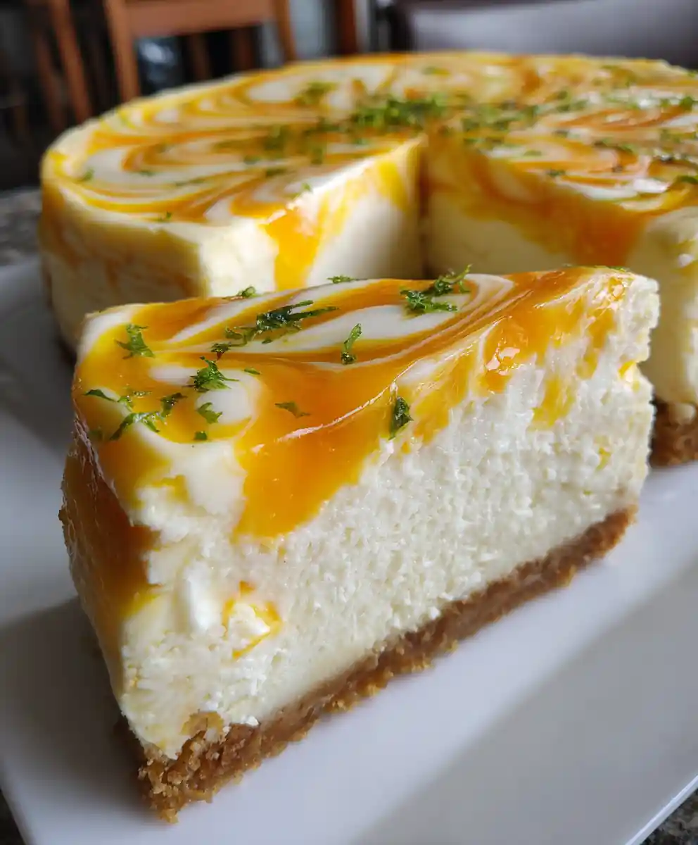 Homemade Cheesecake Recipe With Mango Swirl And Lime Zest 7 homemade cheesecake recipe With Mango Swirl And Lime Zest