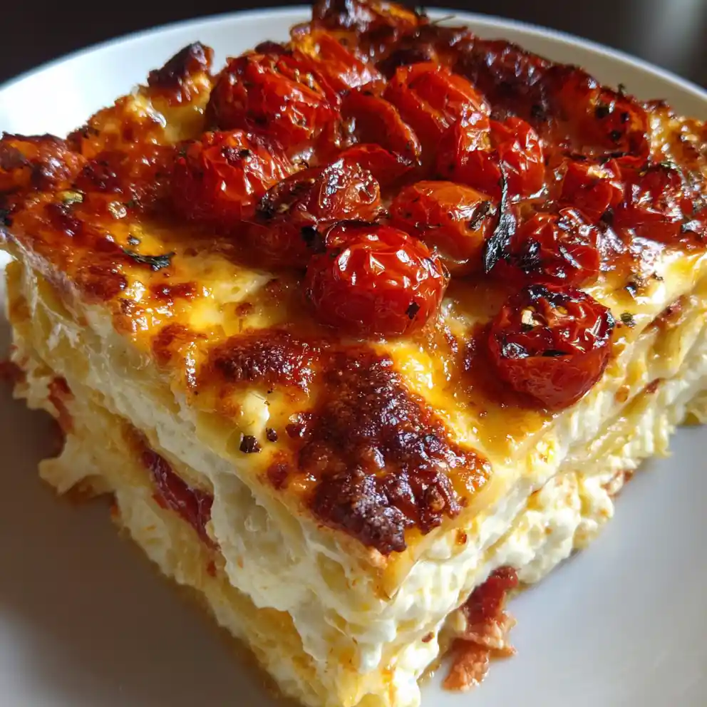lazy lasagna recipe With Blistered Tomato Top