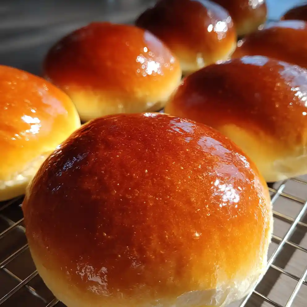 milk buns recipe With Shiny Milk Glaze