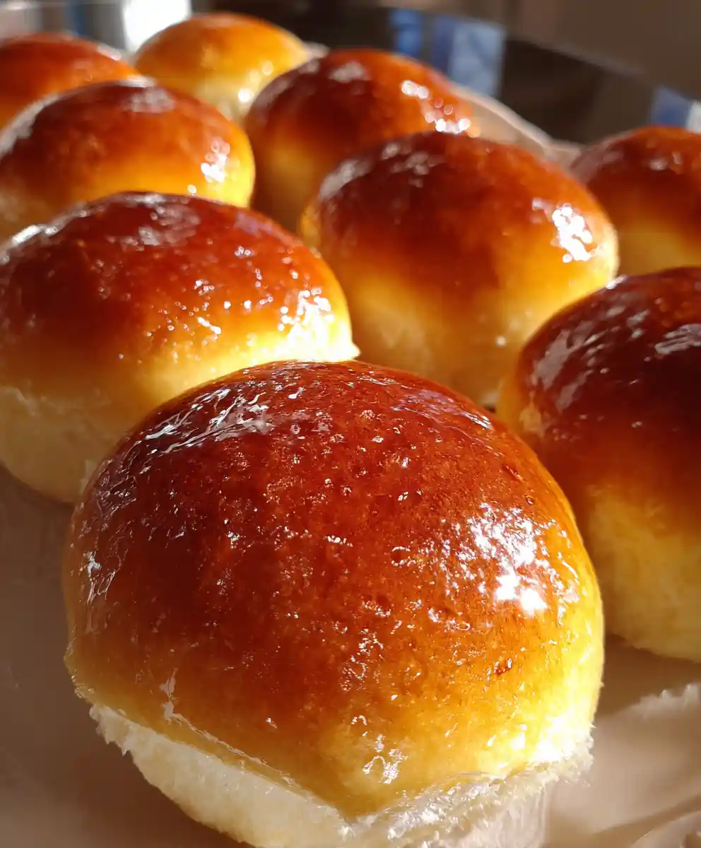 milk buns recipe With Shiny Milk Glaze