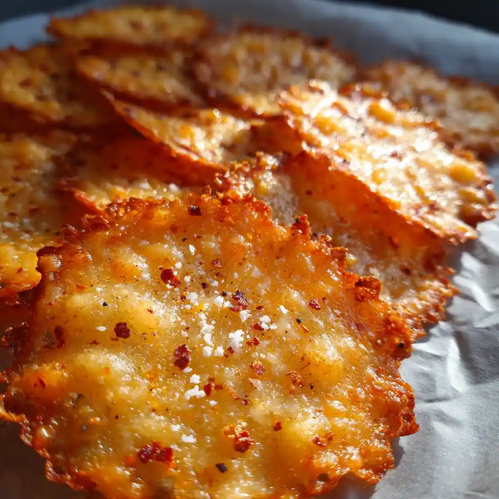 Parmesan Crisps Recipe With Smoked Paprika Speckles 6 parmesan crisps recipe With Smoked Paprika Speckles