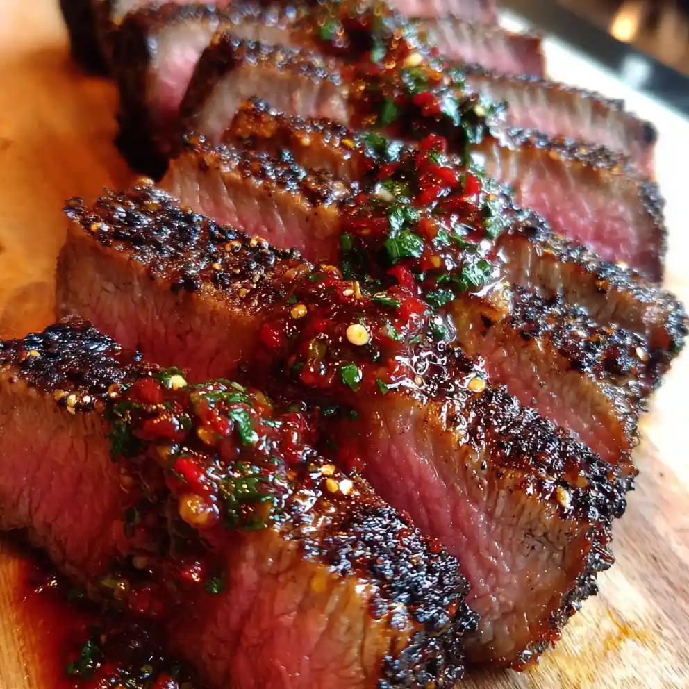Peppered Steak Recipe Cracked Pepper Crust With Red Chimichurri 6 peppered steak recipe Cracked Pepper Crust with Red Chimichurri